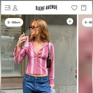 Djerf Avenue little shirt sorbet XS